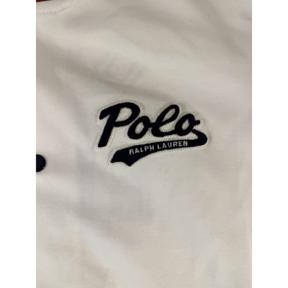 Polo Ralph Lauren Polo Bears 67 Baseball Jacket Mens Large White/Blue/Red - Picture 6 of 12